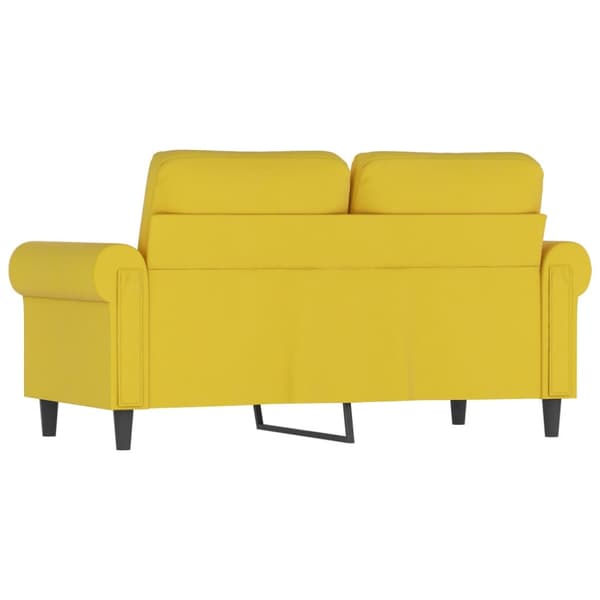 2-sitssoffa gul 120 cm sammet