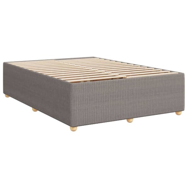 Ramsäng med madrass taupe 140x200 cm tyg