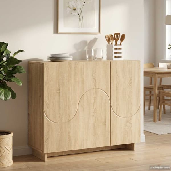 Sideboard Sonoma-ek 85.5 x 31 x 75 cm Konstruerat trä