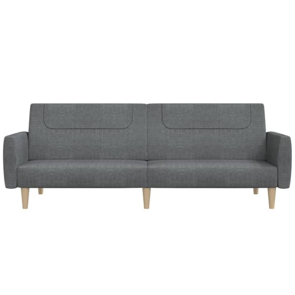 Bäddsoffa 2-sits ljusgrå tyg