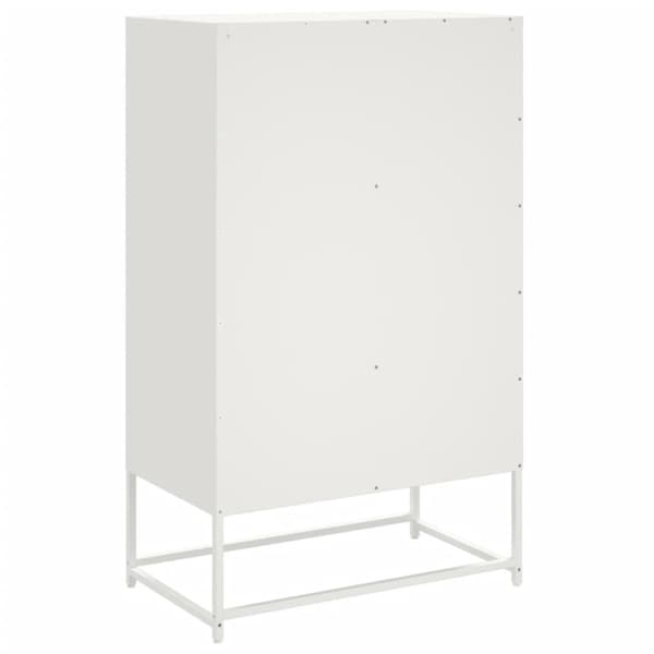 Högskåp vit 68x39x111,5 cm stål