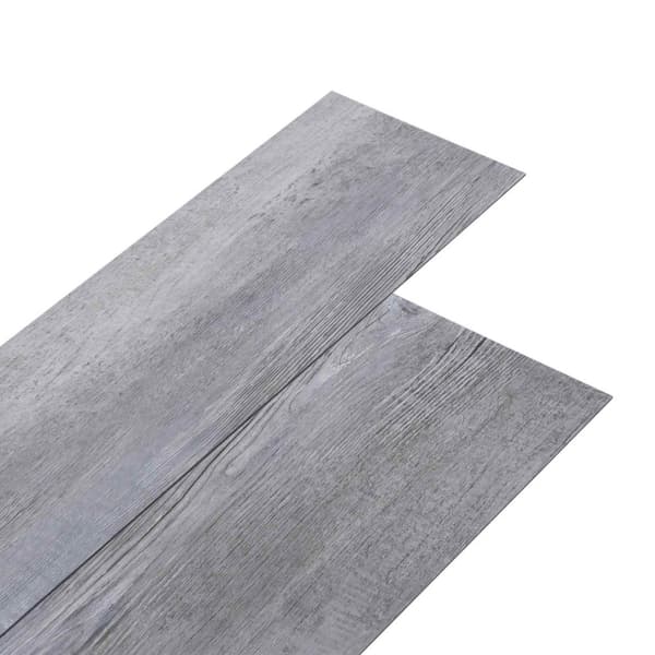 Golvplank 36 pcs Grå 5,02 m² PVC