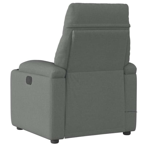 Elektrisk massagefåtölj mörkgrå tyg