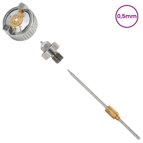 HVLP Sprutpistol Munstycke 0,8 mm Munstycke Silver