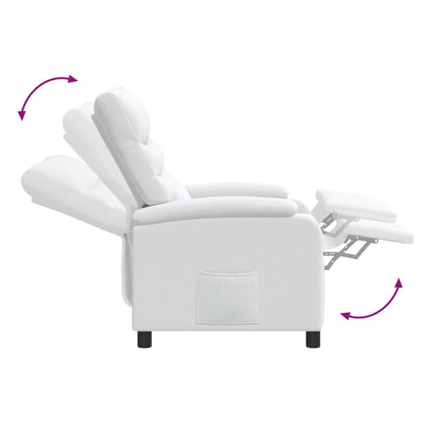 Recliner Vit Tyg