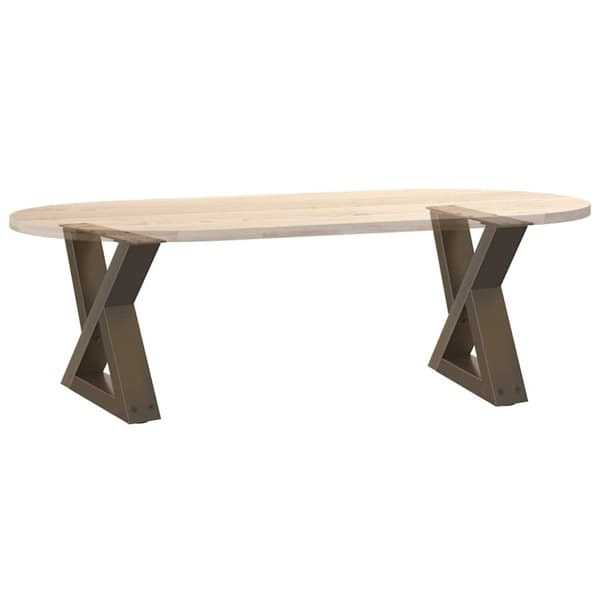 Soffbordsben 2 st naturstål 30x(30-31,3) cm stål