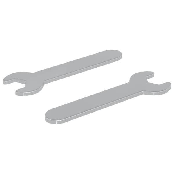 Blocknyckel 2 pcs Silver 10 mm Järn