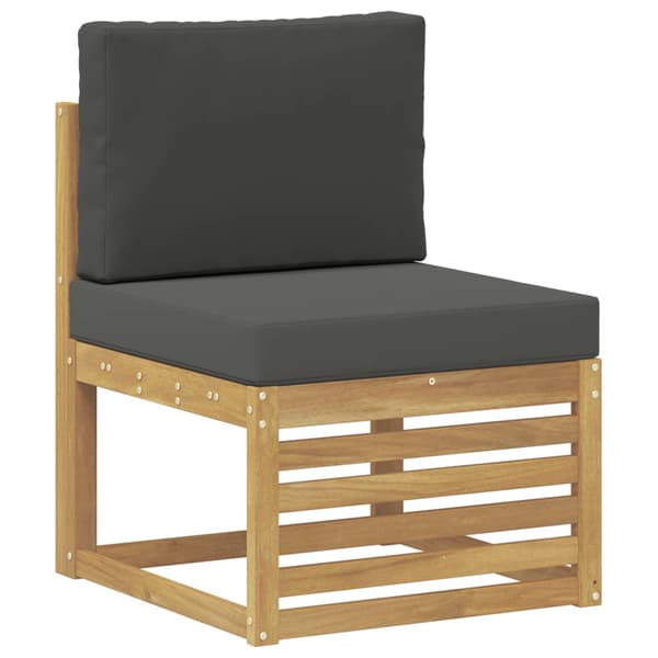 Utomhussoffset med kudde 7 pcs Vit och antracit Polyester