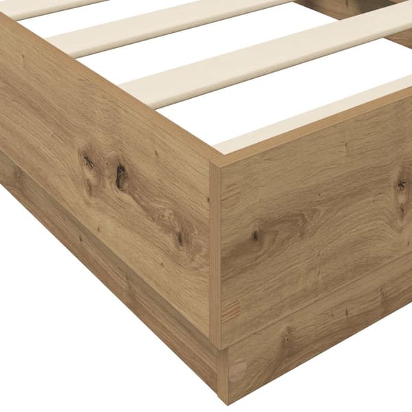 Golvsängsram Artisan-ek 80 x 200 cm Konstruerat trä