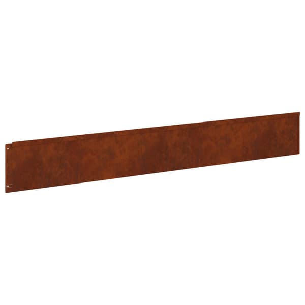 Kant för gräsmatta 20 pcs 100 x 15 cm Stål Rostig