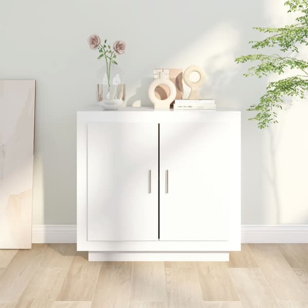 Skänk vit 80x40x75 cm konstruerat trä