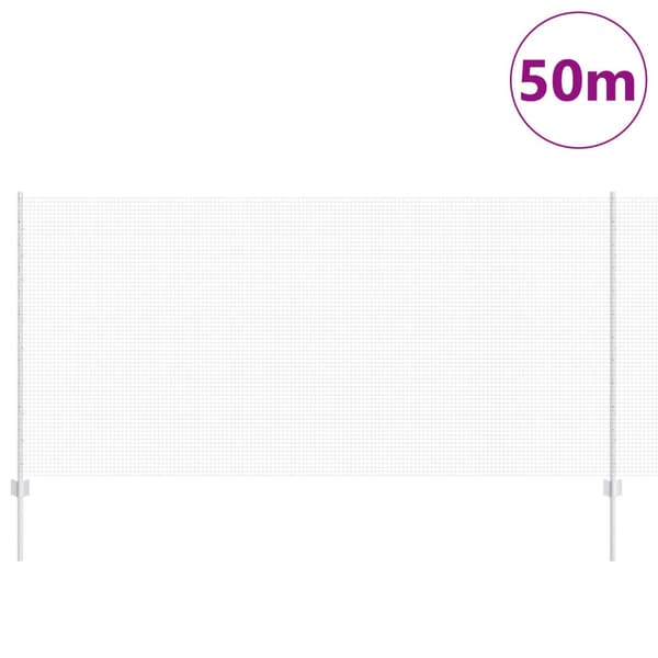 Stängsel med stolpe Silver 1,2 x 50 m Stål