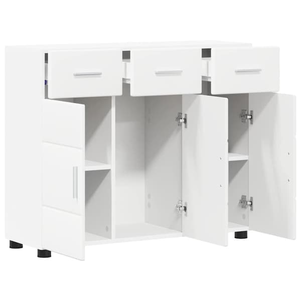 Sideboard FLORIN 88,5 x 30,5 x 73 cm Vit Konstruerat trä