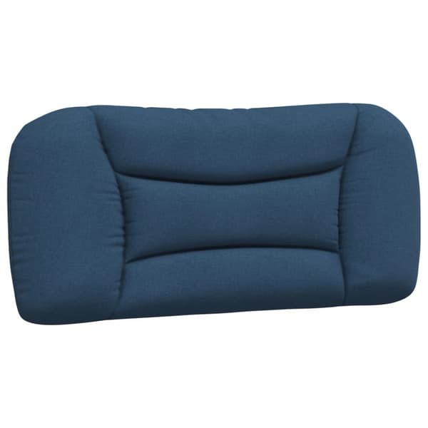 Bed Frame with LED without Mattress "Hvar" Blue 90x190 cm Fabric