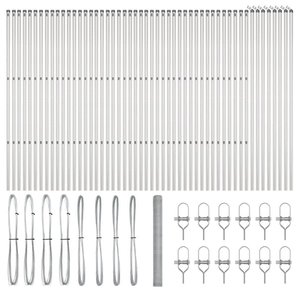 Stängselstolpe Silver 100 x 1,6 m (25 mm mesh) Stål