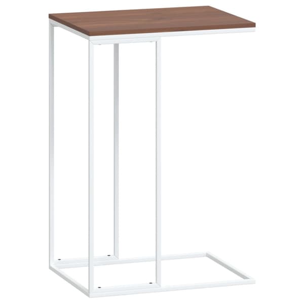 Sidobord vit 40x30x59 cm konstruerat trä
