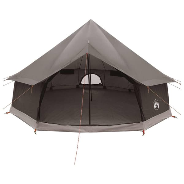 Tipi Tält Brun Grå 400 x 400 x 250 cm Polyester och Stål