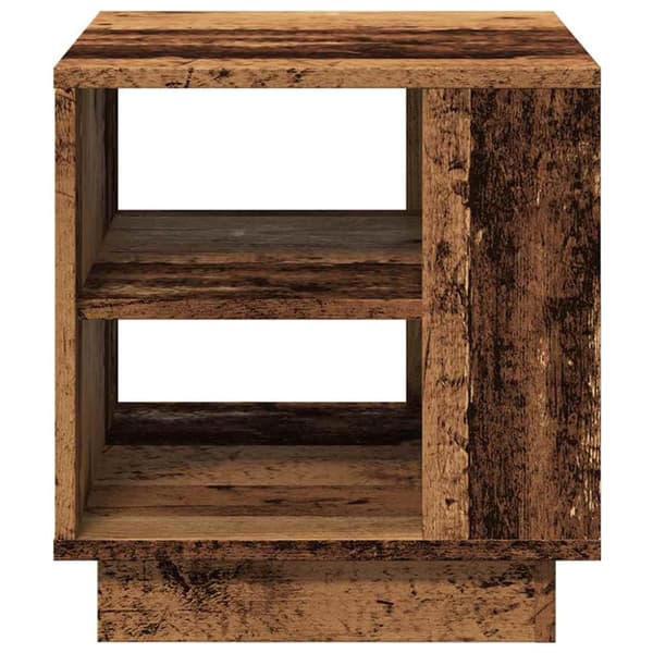 Soffbord åldrat trä 40x40x43 cm konstruerat trä