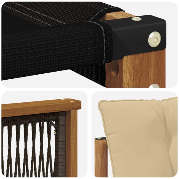 Utomhussoffset med kudde 7 pcs Naturlig och Beige
