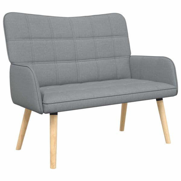 Tvåsitssoffa Ljusgrå 115 x 61 x 87 cm tyg
