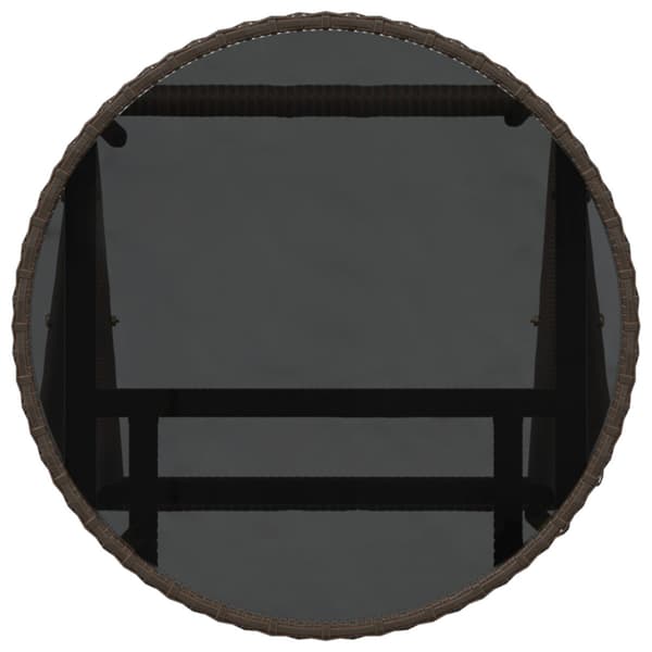 Trädgårds Bistro Set 3 pcs Brun konstrotting