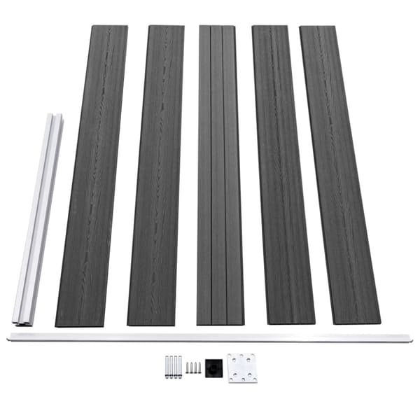 Staketpanel WPC 175x105 cm svart