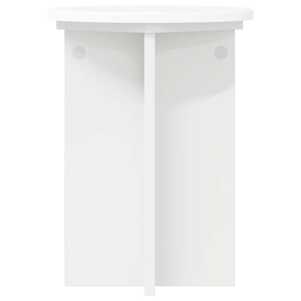 Växtställ 2 pcs Vit Ø29,5 x 40 cm Konstruerat trä