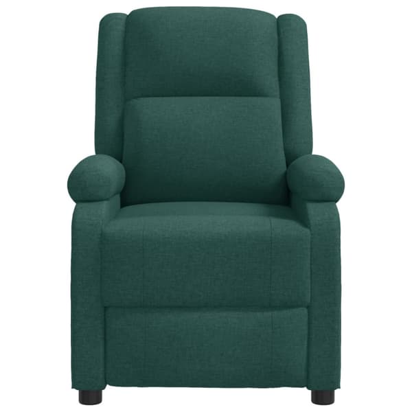 Massagefåtölj mörkgrön tyg
