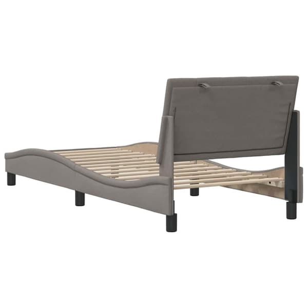Bed Frame without Mattress "Hanko" Taupe 90x190 cm Fabric