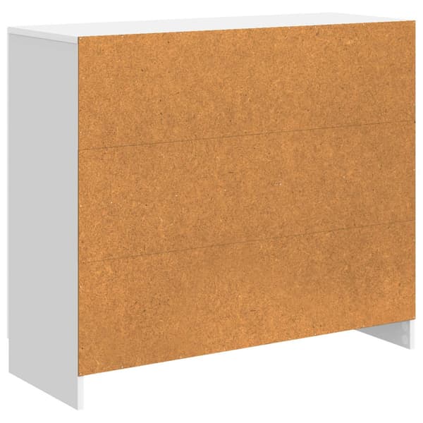 Sideboard Vit högglans 89 x 34,5 x 77 cm Konstruerat trä