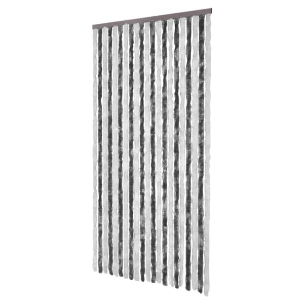 Insektsdraperi grå och vit 100x220 cm chenille