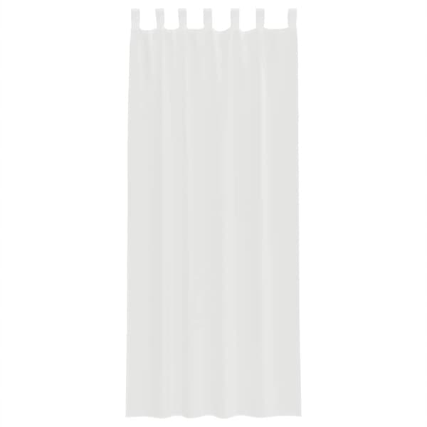 Voile gardiner med stångfickor 2 st vit