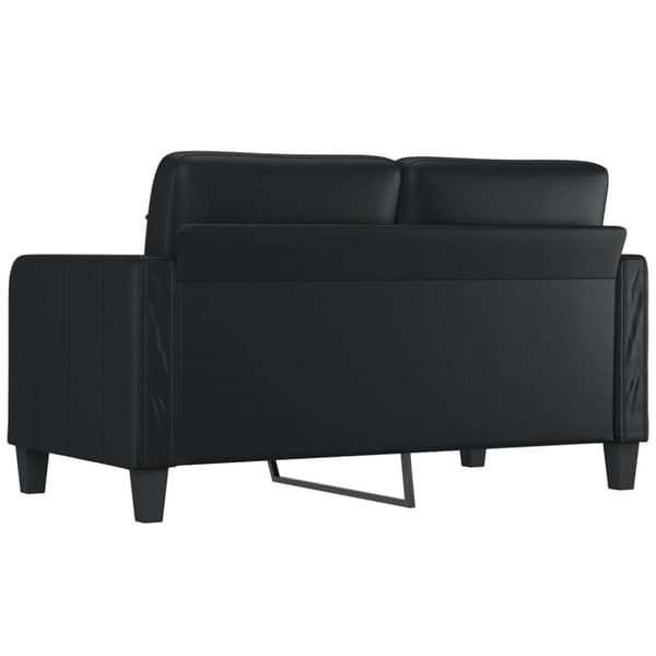 2-sitssoffa svart 140 cm konstläder