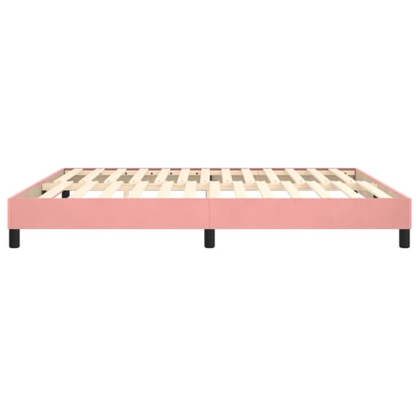 Boxspring-sängram rosa 160x200 cm sammet