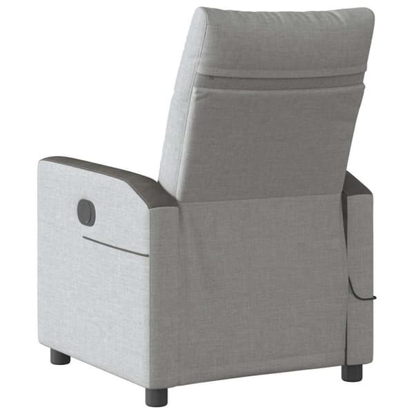 Elektrisk massagefåtölj molngrå tyg