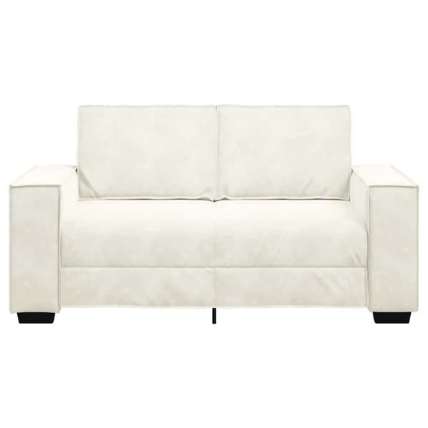 2-sitssoffa gräddvit 160x78x84 cm sammet