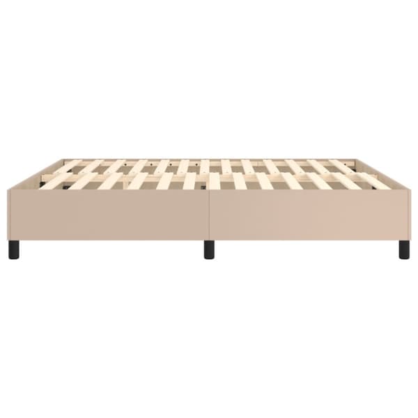 Boxspring-sängram cappuccino 160x200 cm konstläder