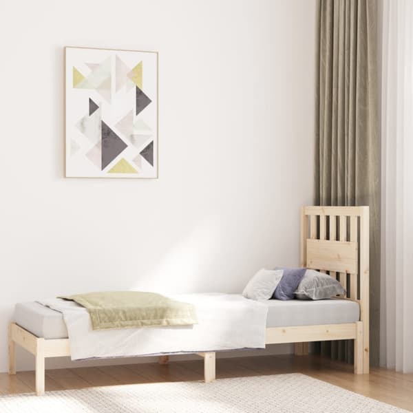Sängram massivt trä 75x190 cm