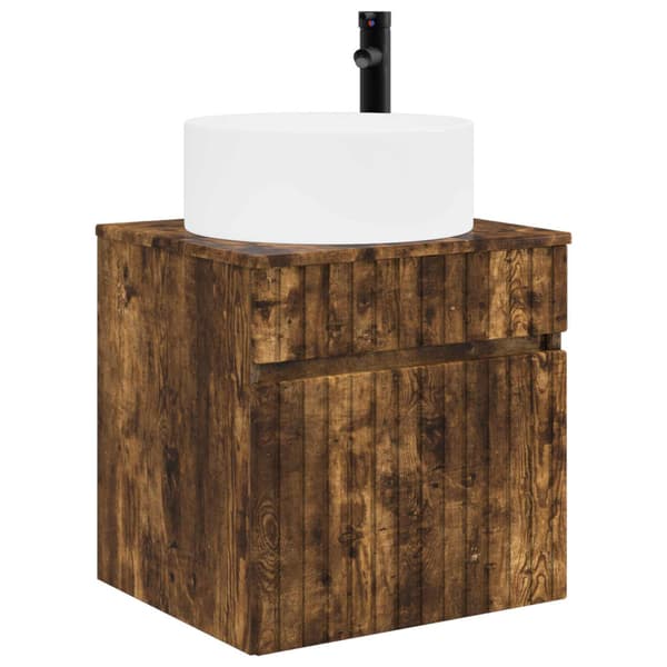 Badrumsskåpsset 4 st Rökt ek Konstruerat trä