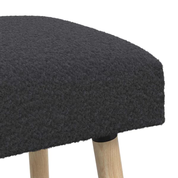 bänk Enfärgad Mörkgrå 80 x 40 x 46 cm Bouclé