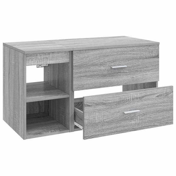 Badrumsmöbelset 2 pcs Grå Sonoma Konstruerat trä