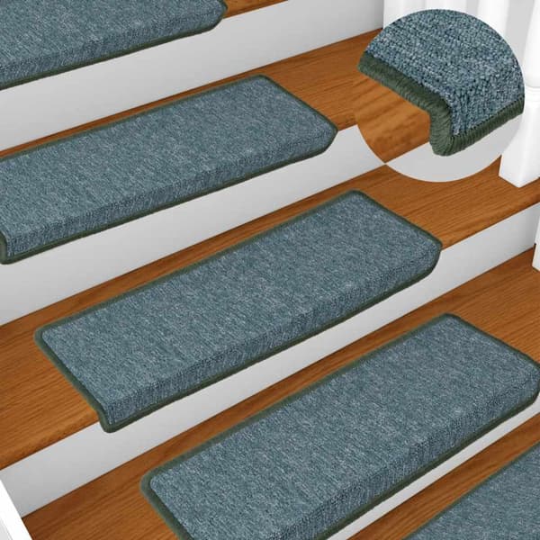 Trappmattor 30 st 65x21x4 cm mörkgröna rektangulära kanter