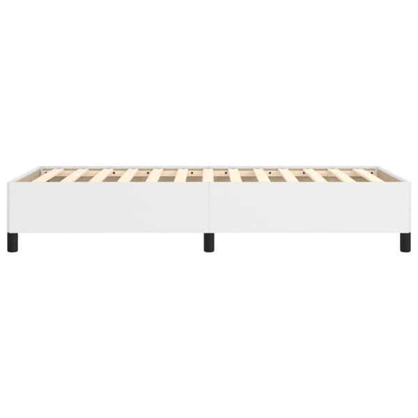 Sängram vit 90x200 cm konstläder