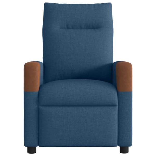 Massagefåtölj blå tyg