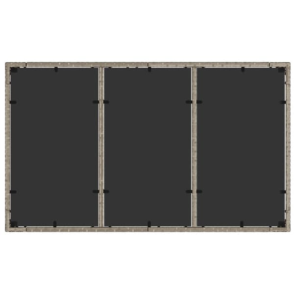 Trädgårdsmöbelset 7 pcs Ljusgrå konstrotting