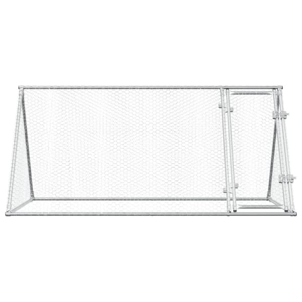 Hönsbur silver 200x105x91 cm galvaniserat stål