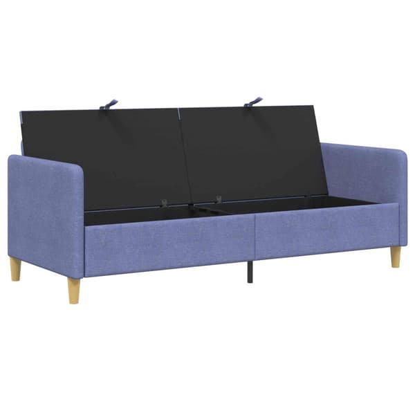 Soffa med förvaring Jeansblå 192 x 78 x 87 cm Polyester