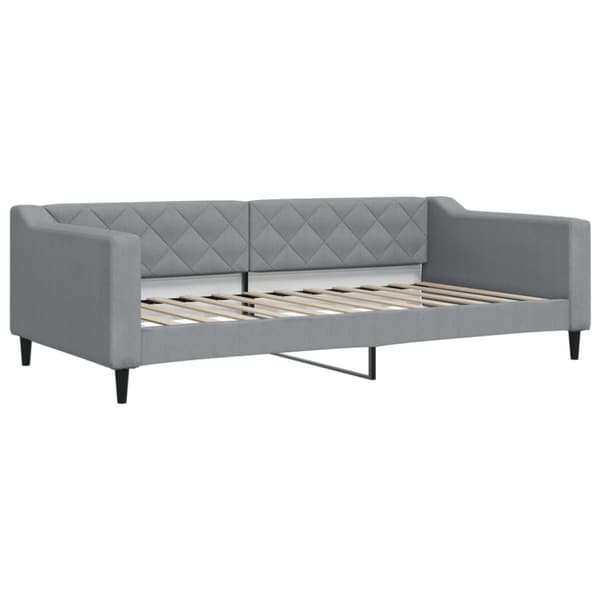 Dagbädd ljusgrå 100x200 cm tyg