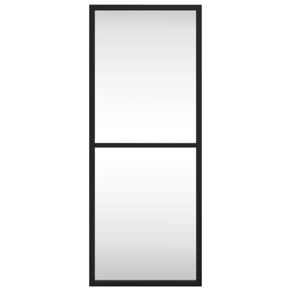 Väggspegel svart 20x50 cm rektangulär järn