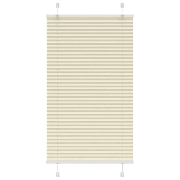 Plisserad persienn cremefärgad 80x100 cm tyg bredd 79,4 cm